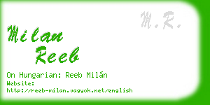 milan reeb business card